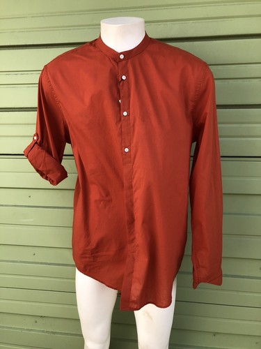 zara mens grandad collar shirt