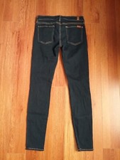Women's 7 FOR ALL MANKIND Dark Wash Stretch Skinny Jeans sz 28 Nice 