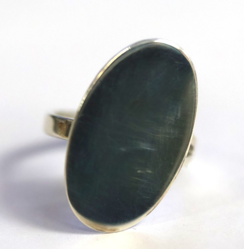 925 Sterling Silver Signet Ring SZ 4 Adjustable 5.7g