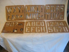 vintage stencils on cardboard Fox Co.