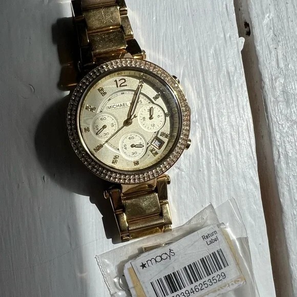 Michael Kors womens Gold watch with mild wear View 6