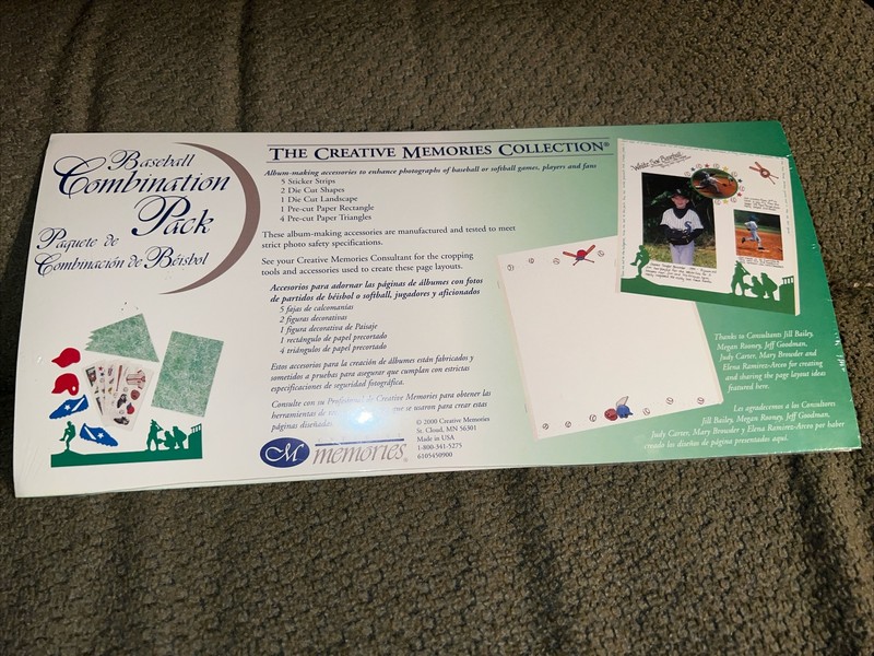 Creative Memories Retired BASEBALL Combination Pack STICKERS & DIE CUTS NEW