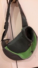 YUDODO Pet Dog Sling Carrier Breathable Mesh Travel Safe Sling Bag-Medium-Green