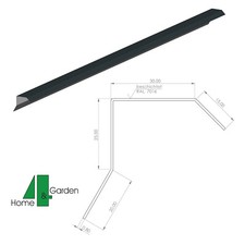 Blendenabdeckung Ortgangblech Dachblech Flachdach Winkelblech Alu Anthrazit 2m