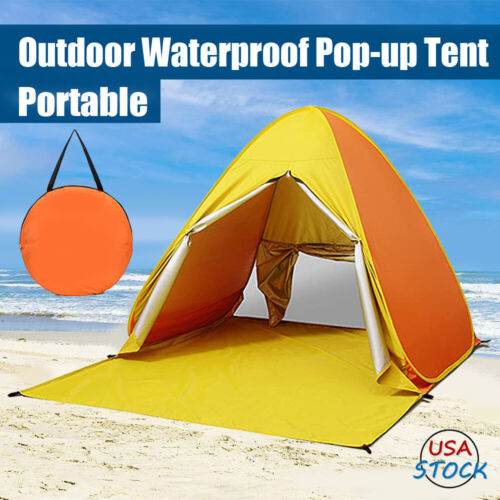 Pop Up Beach Tent Sun Shade Triangle Portable Outdoor Camping Canopy Shelter