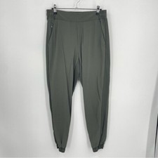 Athleta Olive Textured Brooklyn Jogger Athleisure Travel Pant 566689 Sz 6