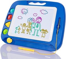 SGILE Große Magnetische Maltafel Zaubertafel Zeichentafel Malbrett 42x32cm Blau