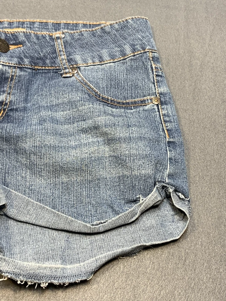 Celebrity Pink Jean Shorts Adult 7 Women’s Blue cotton polyester spandex - Image 3 of 4