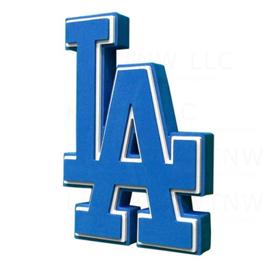 New MLB Los Angeles Dodgers 3D Fan Foam Logo Holding Wall Sign 18'' X 13''