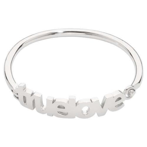 Nikki Lissoni B1134S19 True Love Oval Silver Plated Bangle RRP $129 - 第 1/6 張圖片