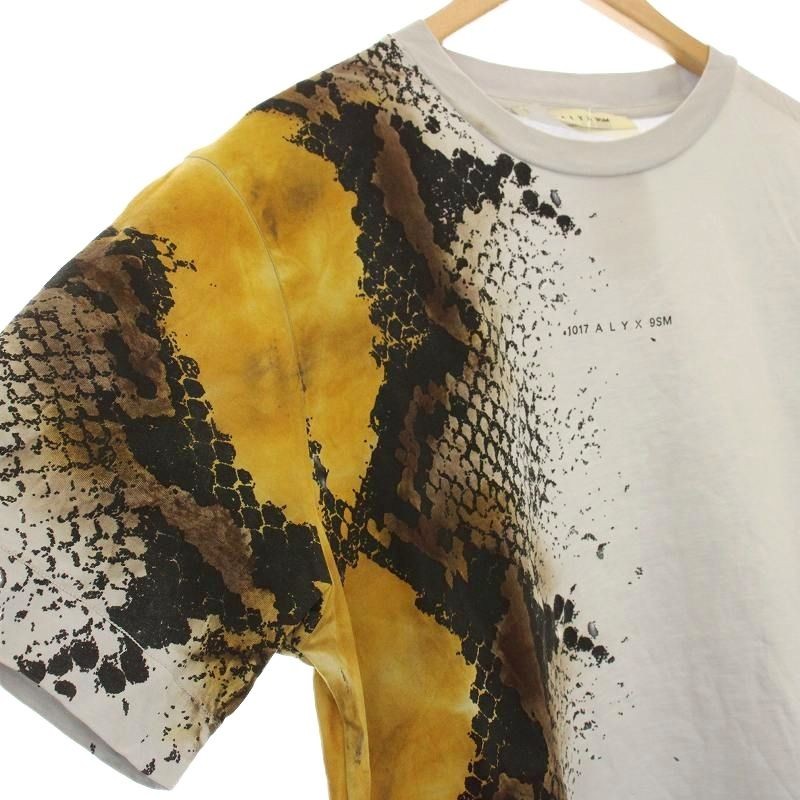 Alyx T-Shirt Snakeskin Python Pattern M Gray 1017… - image 4