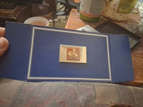 Sterling SILVER Holden AUTOMOBILE  ENAMELED EMBLEM Ignot BAR Franklin Mint 23 gr