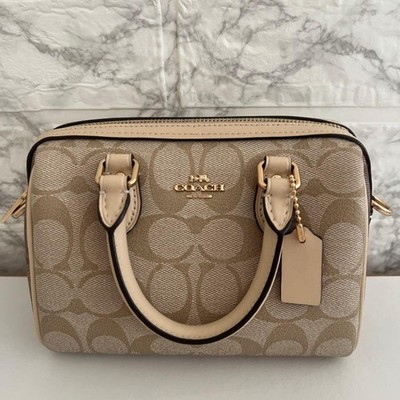 Mini Rowan Satchel Blocked Signature Canvas