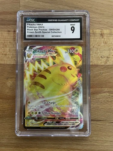 2023 POKEMON SWSH BLACK STAR PROMO #286 FULL ART/PIKACHU VMAX CGC 9