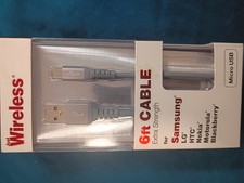 Just Wireless 6ft Micro-USB Cable Extra Strength for Samsung LG HTC Nokia Motor
