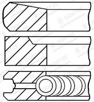 Goetze Engine Kolbenringsatz 08-431700-00 FüR Hyundai KIA
