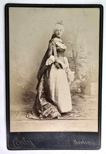 Antique Cabinet Card Photo Victorian Woman Theatre Actress Conly Boston MA 