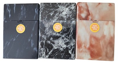 Eclipse Marble Design Hard Plastic Crushproof Cigarette King Case, 3ct, 3116D3