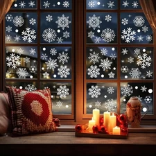 Christmas Snowflake Window Clings
