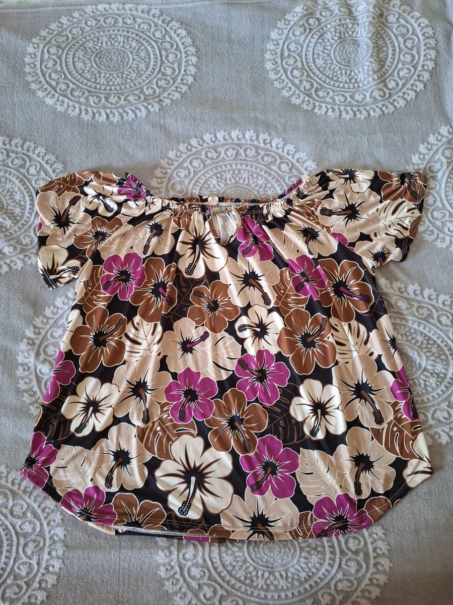 Dresswel Maglietta da donna vintage con fiori botanici e fiori di campo