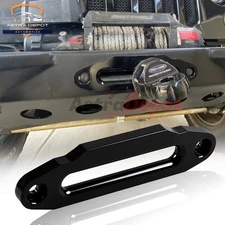 Black 10 Inch Aluminum Hawse Fairlead ATV UTV for Synthetic Winch Rope 15000 LB