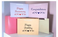 Personalised Gift Bags:Birthday, New baby, Anniversary,Congratulations Gift Bags