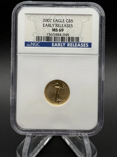 2007 US 1/10th ozt Gold $5 Eagle Coin NGC MS69 Early Release