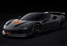 Miniature Car 1/18 Ferrari SF90 XX Stradale Grey Competition Diecast With Case