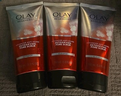 3 Olay Regenerist Detoxifying Pore Scrub Cleanser, 5.0 Fluid Ounce (M1)