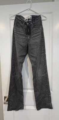 rag & bone Women s Black Magic Liquid Alex High-Rise Straight  Pant  Size 23
