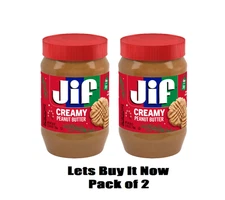 Jif Creamy Peanut Butter, 40-Ounce Jar Pack of 2