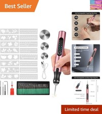 with 37 Bits, USB Rechargeable Cordless Engraver Pen, Portable DIY Engraving ...
