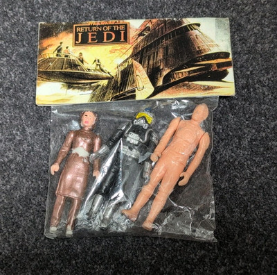 VINTAGE STAR WARS MEXICAN FIGURE BOOTLEGS 3 PACK 1980S SEALED KNOCK OFF PACK