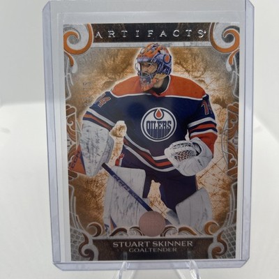 Stuart Skinner 2024-25 Upper Deck Artifacts Orange #33/75 Edmonton Oilers 