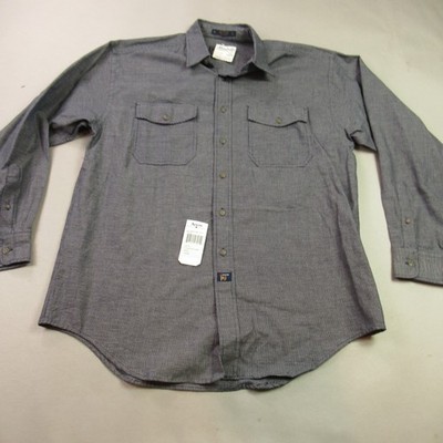 Arrow Shirt Mens Large Long Sleeve Button Front Outdoor Casual Pockets