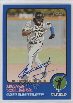 2022 Heritage Minor League Edition Blue Border 73/99 George Valera Auto 0b0