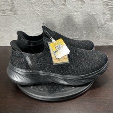 Skechers Mens Size 13WW Slip-ins Edgeride Black Heather Slip On Sneakers NWT