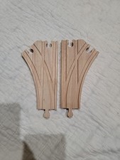 2 - 6" Wooden Railway Switch Tracks Reversible Brio Thomas Compatible
