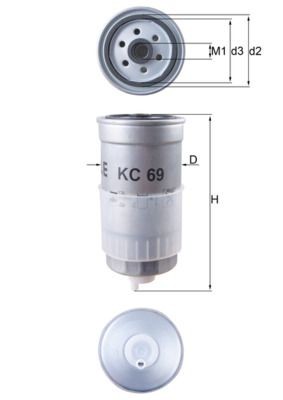 Kraftstofffilter Knecht KC 69 FÜR Audi Volvo VW Treibstofffilter-image