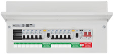 British General Fortress 19-Module 10-Way Dual RCD Consumer Unit with SPD
