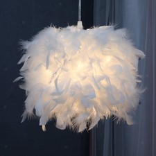Pendant Light Cover Feather Lamp Shade  Living Room Bedroom