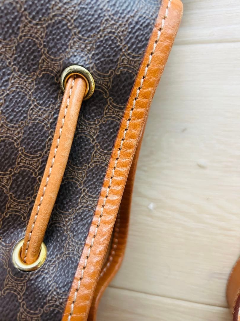 Unused [CELINE] Macadam Pattern Drawstring Should… - image 6