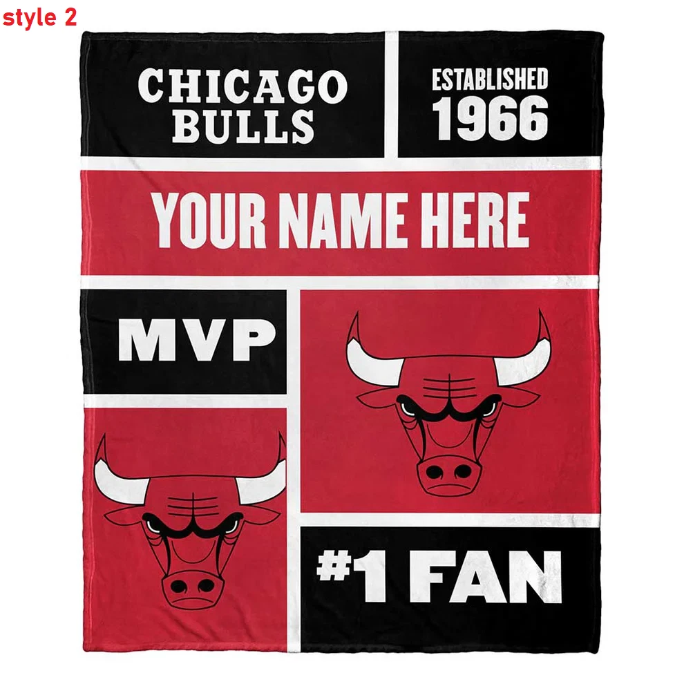 Personalized Basketball Fan Colorblock Flannel Throw Blanket