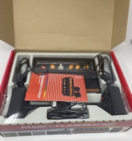 Atari Flashback 2 Console Tested Works w/ Box Manual 2 Joysticks 40 Games