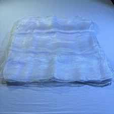 48 pk 24in x 24in White Organza Fabric Sheer Draping Material Craft Decor Scraps