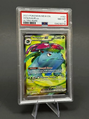 2023 POKEMON MEW EN-151 ULTRA RARE #182 VENUSAUR EX PSA 8