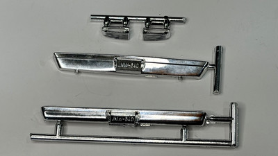 MPC 1973 DODGE D100 BAJA BRUTE TRUCK FRONT & REAR BUMPERS, TL BEZELS N.O.S 1/25