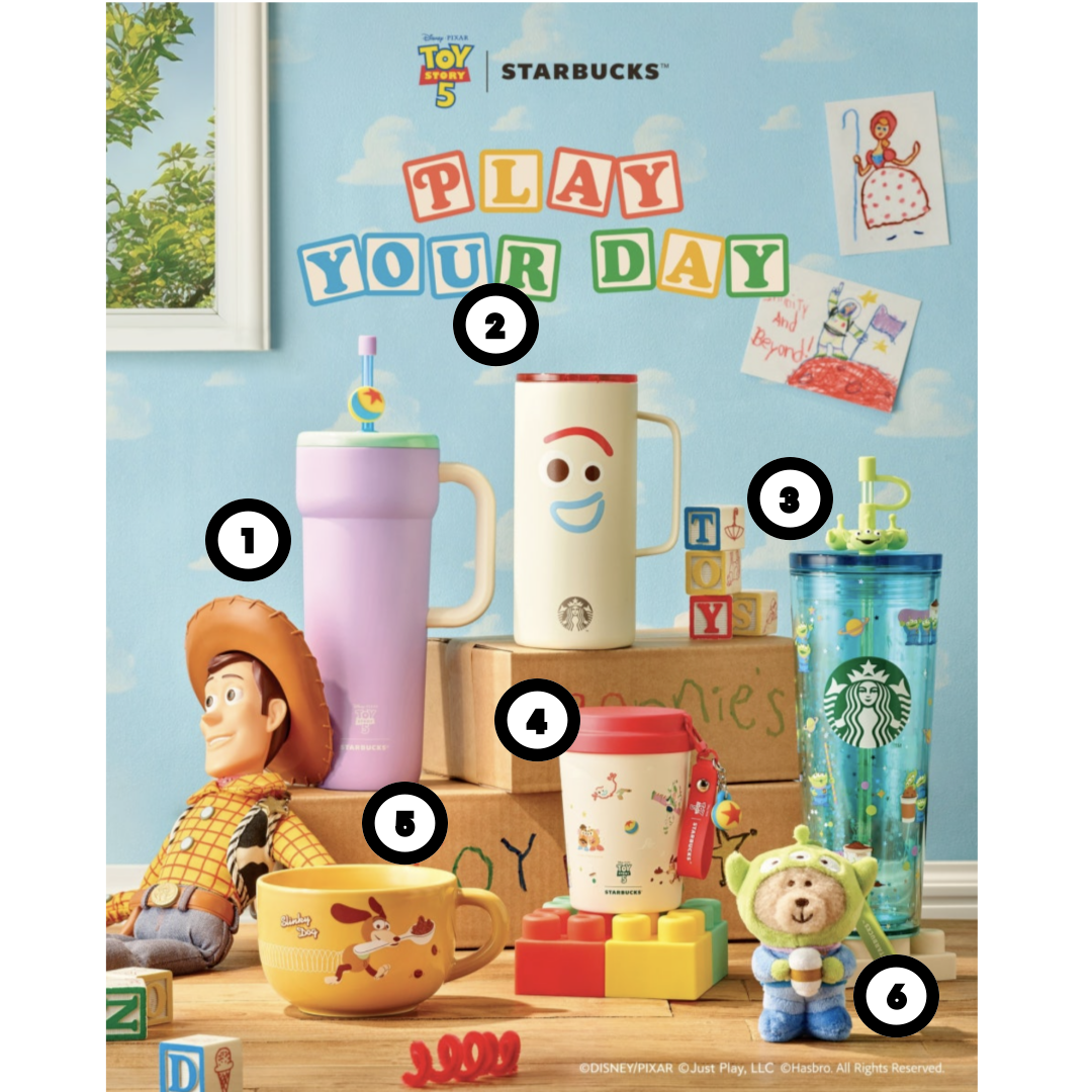 Starbucks Korea 2026 Toy Story 5 MD Buzz Woody Bearista Tumbler