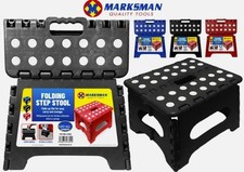 MARKSMAN FOLDING STEP STOOL Multipurpose Home Kitchen Foldable Fold Up 23X19X19
