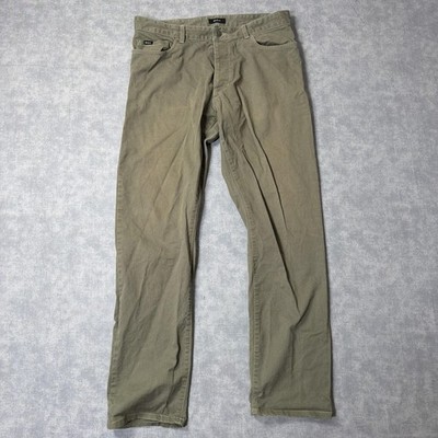 RVCA Pants Mens 32x31 Green Week-End Fit Chino Casual Straight Flat Front